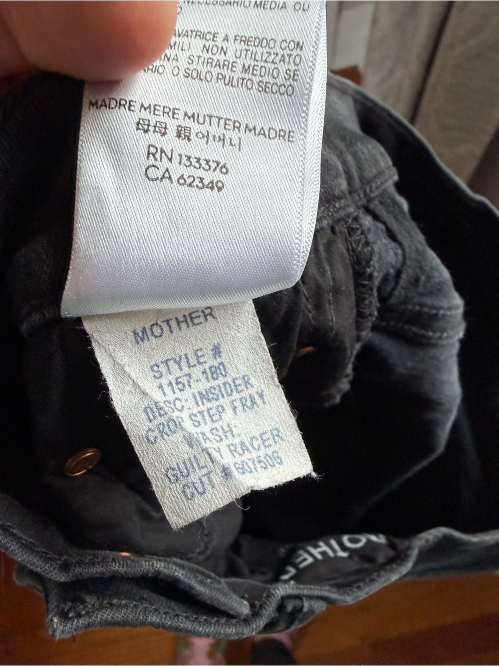 MOTHER Denim THE INSIDER CROP STEP FRAY Kick Flare Jeans-Guilty Racer-Size 25 - Picture 11 of 11